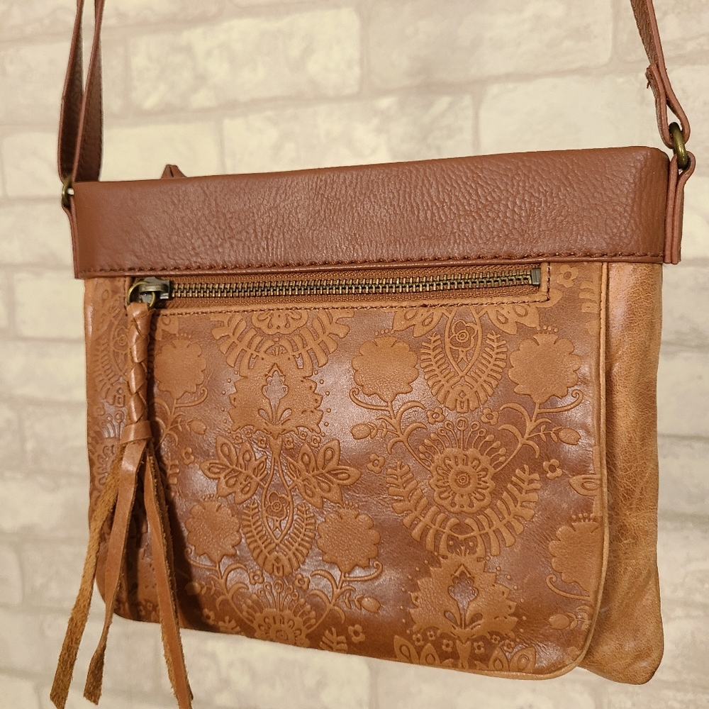 The Sak Sanibel Floral Embossed Crossbody Bag
